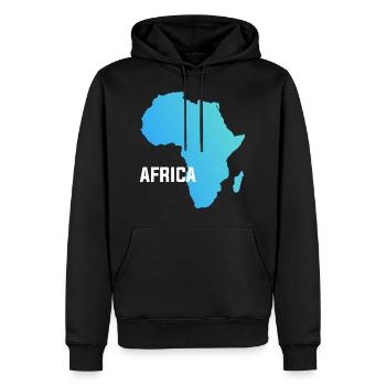 Africa - Männer Premium Bio Hoodie - Schwarz - Vorne - Nico (187cm)