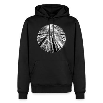 Tree Circle Tree Silhouettes Forest Nature - Men’s Premium Organic Hoodie - black - Front - Nico (187cm)