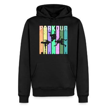 Parkour Freerunner Traceur Le Parcour parkourshirt - Männer Premium Bio Hoodie - Schwarz - Vorne - Nico (187cm)