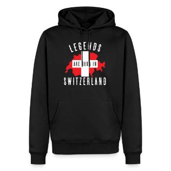 Suisse - Sweat à capuche Premium bio Homme - noir - Devant - Nico (187cm)