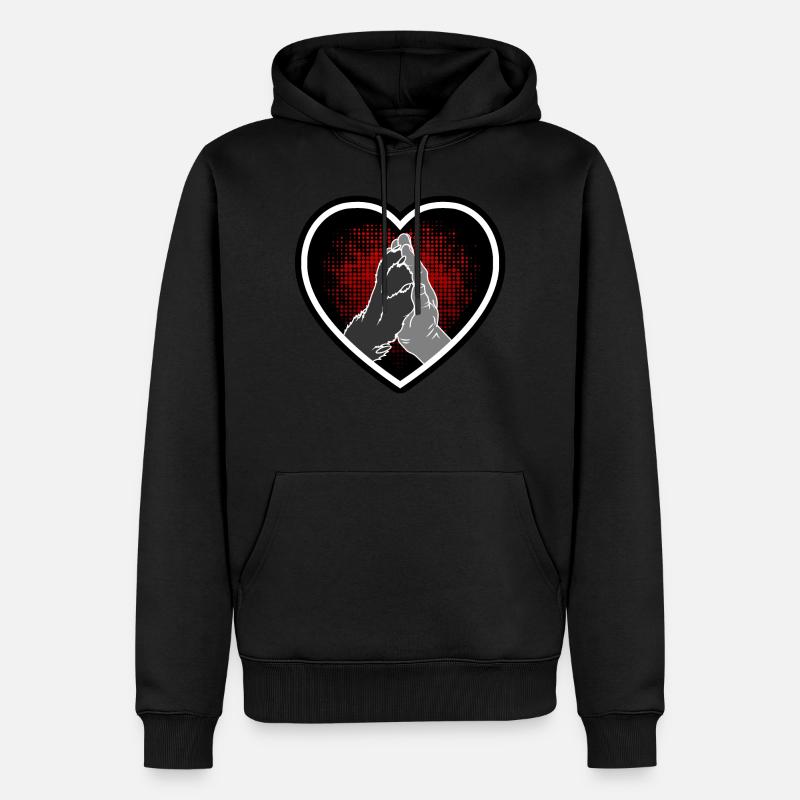 Chien chien Dogfriend High Five - Sweat à capuche Premium bio Homme - noir