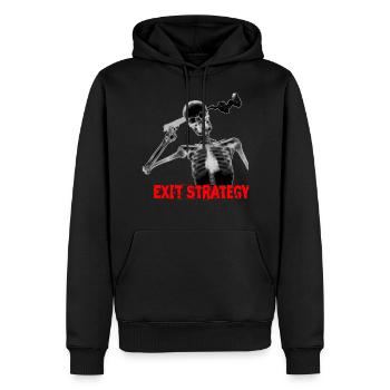 Mad crazy suicide Selbstmord bizarr lol krass xray - Männer Premium Bio Hoodie - Schwarz - Vorne - Nico (187cm)