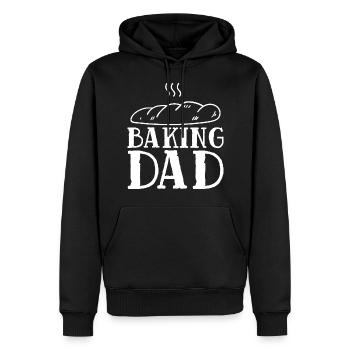 Backen Papa Bäcker Bäckerei Gebäck Bäckerin - Männer Premium Bio Hoodie - Schwarz - Vorne - Nico (187cm)