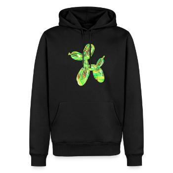 Ballon Bunt Hund | Hundeliebhaber Hundebesitzer - Männer Premium Bio Hoodie - Schwarz - Vorne - Nico (187cm)