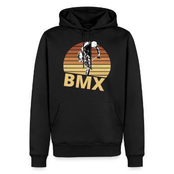 Bmx / bmx fahrer / Freestyle Bmx / Bmx Flatland - Männer Premium Bio Hoodie - Schwarz - Vorne - Nico (187cm)