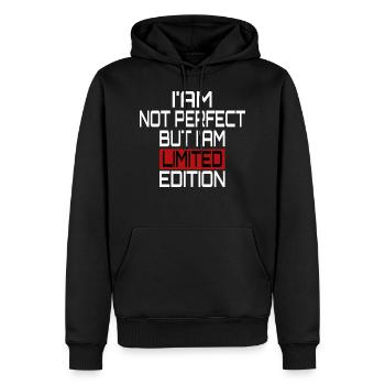 I'am Not Perfect But I'am Limited Edition Saying - Men’s Premium Organic Hoodie - black - Front - Nico (187cm)