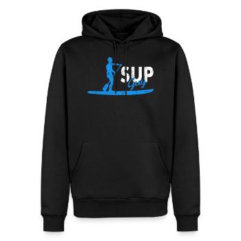 SUP Guy pour les hommes - Sweat à capuche Premium bio Homme - noir - Devant - Nico (187cm)
