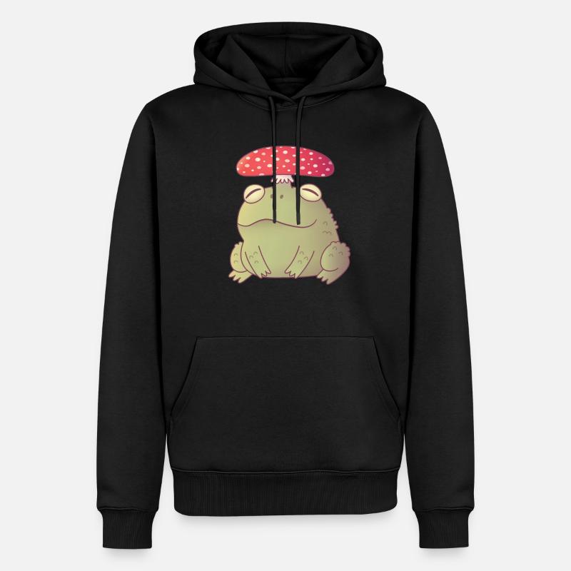 Mignon Toadstool Toad Doodle - Sweat à capuche Premium bio Homme - noir