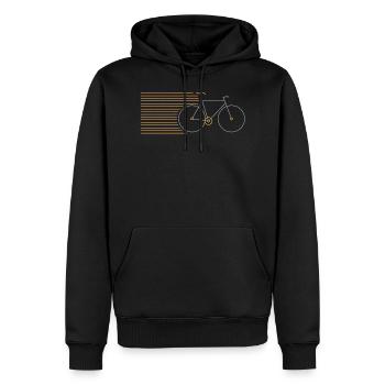 Mountainbike Fahrrad | Rennrad | Radsport - Männer Premium Bio Hoodie - Schwarz - Vorne - Nico (187cm)