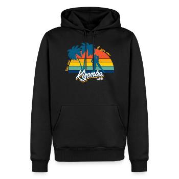 Kizomba Vibes Sonnenaufgang Afrikanischer Paartanz - Männer Premium Bio Hoodie - Schwarz - Vorne - Nico (187cm)