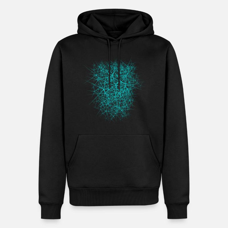Nano structure - conception de texture - Sweat à capuche Premium bio Homme - noir