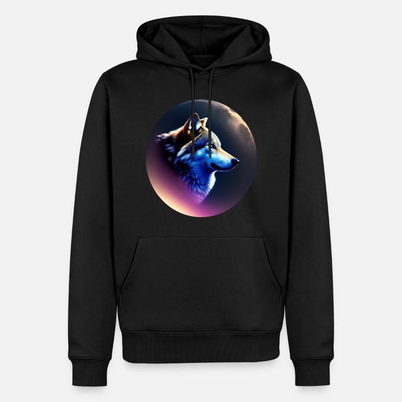 Wolf - Männer Premium Bio Hoodie - undefined