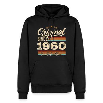 Original 1960er Jahre Vintage - 1960er Jahre Geburtstagsgeschenk - Männer Premium Bio Hoodie - Schwarz - Vorne - Nico (187cm)