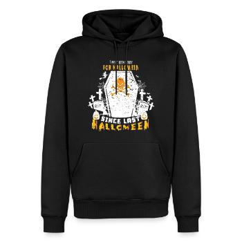 Halloween fan since last Halloween - Men’s Premium Organic Hoodie - black - Front - Nico (187cm)