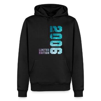 2006 Limited Edition 20 Jahre Jubiläum - Männer Premium Bio Hoodie - Schwarz - Vorne - Nico (187cm)