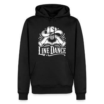 Amour de la danse en ligne - Sweat à capuche Premium bio Homme - noir - Devant - Nico (187cm)