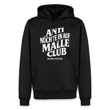 Malle 2026 Anti Nüchtern Auf Malle Club 2026 - Männer Premium Bio Hoodie - Schwarz - Vorne - Nico (187cm)