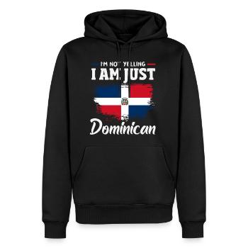 Drapeau de la République dominicaine Dom Rep Pride - Sweat à capuche Premium bio Homme - noir - Devant - Nico (187cm)