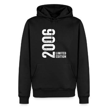 2006 Limited Edition 20 Jahre Jubiläum - Männer Premium Bio Hoodie - Schwarz - Vorne - Nico (187cm)