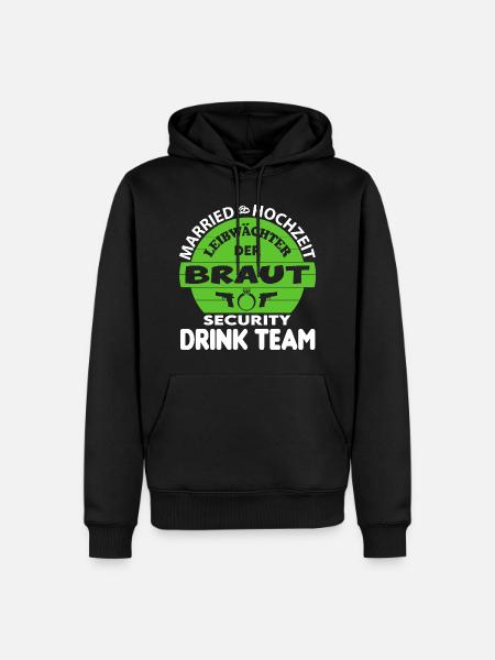 Junggesellenabschied Security Leibwächter Braut - Männer Premium Bio Hoodie - Schwarz