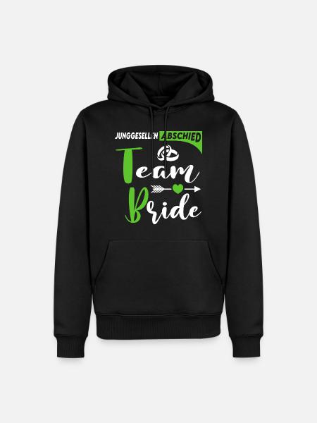 Junggesellenabschied Team Bride Hochzeit Ringe - Männer Premium Bio Hoodie - Schwarz