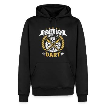 Coole Opas spielen Darts Dart Sprüche Opa Dart - Männer Premium Bio Hoodie - Schwarz - Vorne - Nico (187cm)