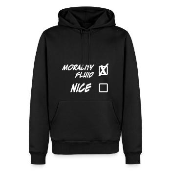 Christmas Naughty [X] or Nice - PC Version - Men’s Premium Organic Hoodie - black - Front - Nico (187cm)