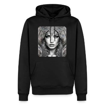 Mystische Fantasy Frau - Männer Premium Bio Hoodie - Schwarz - Vorne - Nico (187cm)