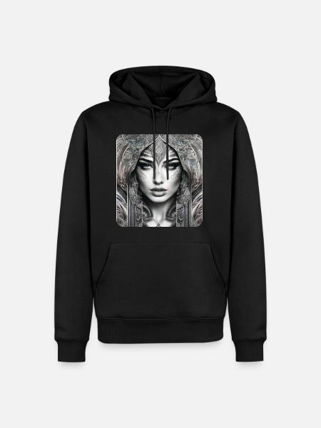 Mystical Fantasy Woman - Men’s Premium Organic Hoodie - black
