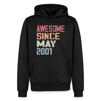 Mai 2001 Geburtstag 2001 Retro 2001 Mai Jahrgang - Männer Premium Bio Hoodie - Schwarz - Vorne - Nico (187cm)