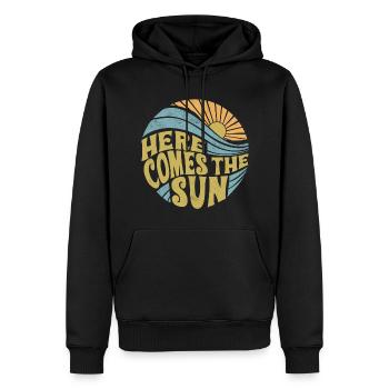 Voici le graphique du soleil - Sweat à capuche Premium bio Homme - noir - Devant - Nico (187cm)