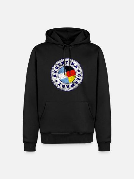 ARGENTINA GERMANY Stamp - Men’s Premium Organic Hoodie - black