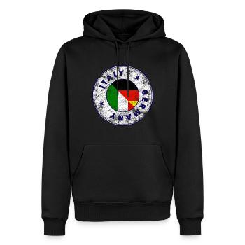 ITALY GERMANY Stamp - Männer Premium Bio Hoodie - Schwarz - Vorne - Nico (187cm)