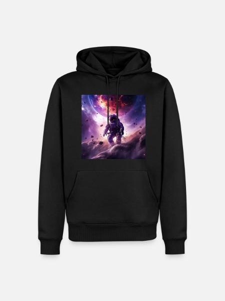 Spaceman - Männer Premium Bio Hoodie - Schwarz