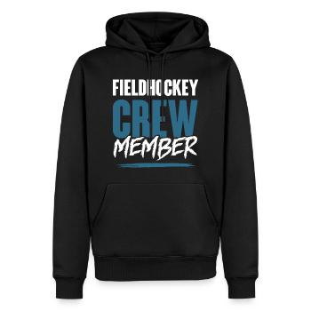 Fieldhockey Crew - Männer Premium Bio Hoodie - Schwarz - Vorne - Nico (187cm)