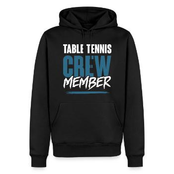 Table Tennis Crew - Männer Premium Bio Hoodie - Schwarz - Vorne - Nico (187cm)