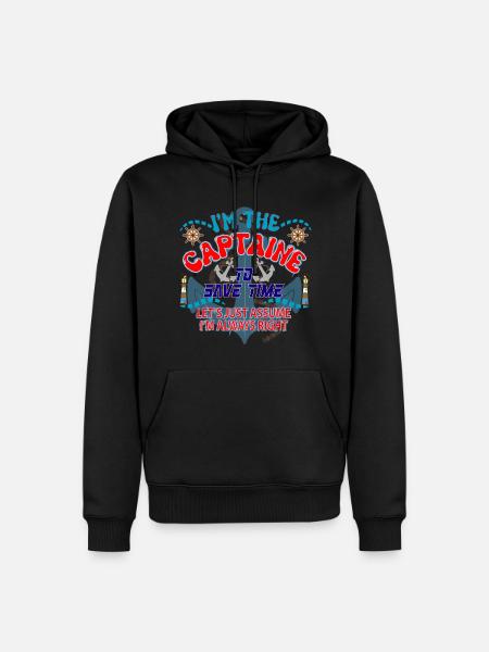 captaine - Sweat à capuche Premium bio Homme - noir