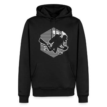 Taucher Diving Plongeur Scuba Tauchen Tauchen - Sweat à capuche Premium bio Homme - noir - Devant - Nico (187cm)