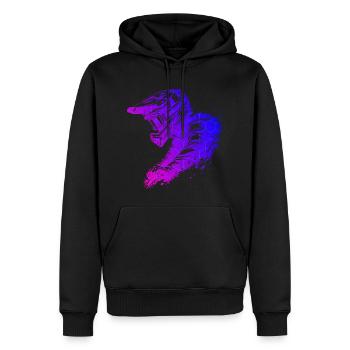 Cyclisme VTT Cyclisme Femme VTT - Sweat à capuche Premium bio Homme - noir - Devant - Nico (187cm)