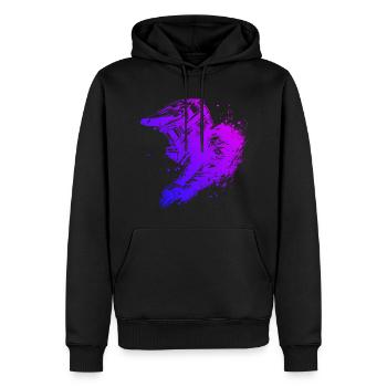 Damen Radfahrer Mountainbike Herren MTB Radfahren - Männer Premium Bio Hoodie - Schwarz - Vorne - Nico (187cm)