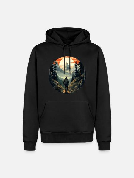 Forest Nature Trekking Adventure - Men’s Premium Organic Hoodie - black