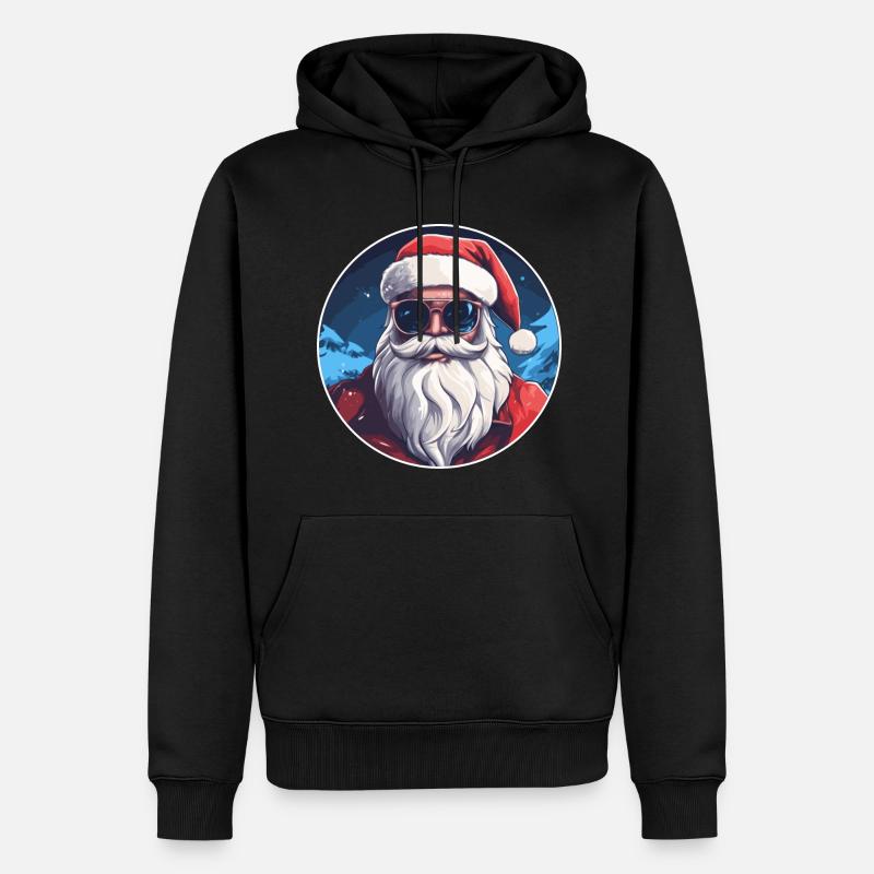 Frohe Weihnachten - Männer Premium Bio Hoodie - Schwarz
