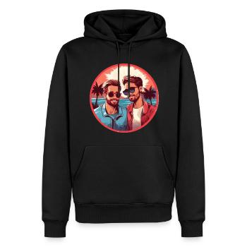 LGBT Gay Valentinstag Idee für Schwule - Männer Premium Bio Hoodie - Schwarz - Vorne - Nico (187cm)
