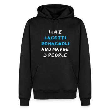 Lagotto Romagnolo Lagotti Romagnoli - Männer Premium Bio Hoodie - Schwarz - Vorne - Nico (187cm)