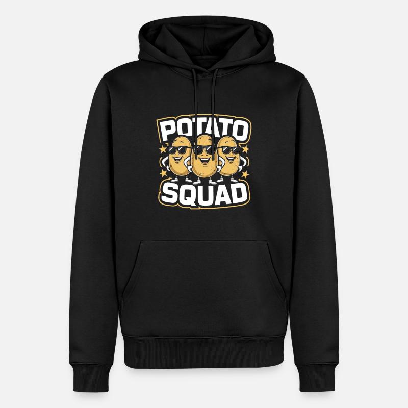 Potato Squad - Männer Premium Bio Hoodie - Schwarz