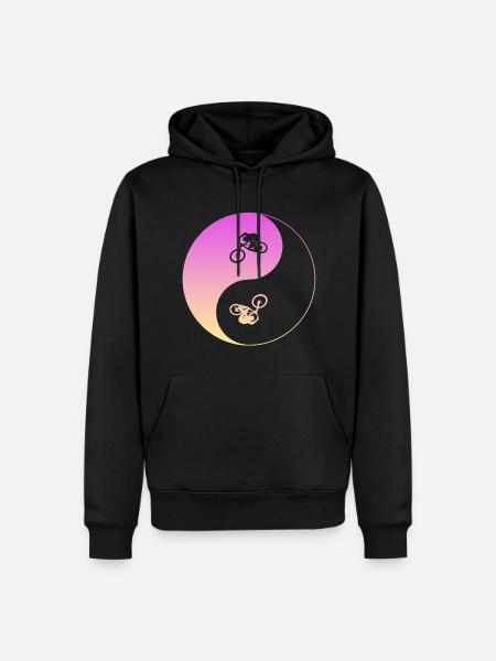 biken - Männer Premium Bio Hoodie - Schwarz
