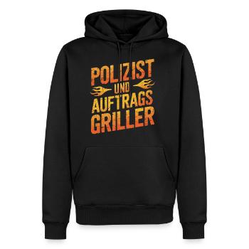Polizist und Auftragsgriller - Männer Premium Bio Hoodie - Schwarz - Vorne - Nico (187cm)