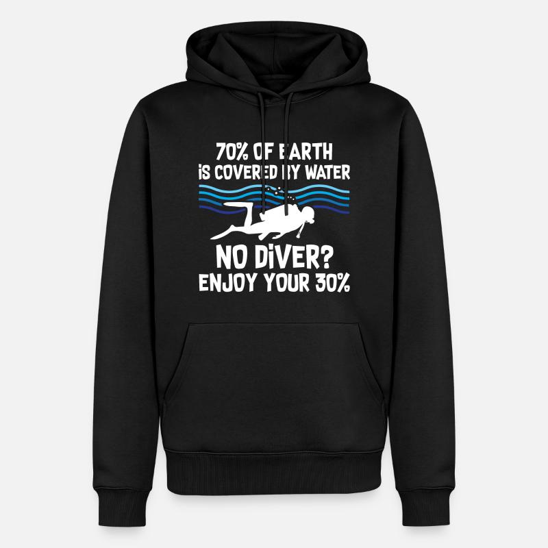 Scuba Diver - Männer Premium Bio Hoodie - Schwarz