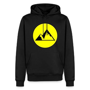 Berge Natur Symbol - Männer Premium Bio Hoodie - Schwarz - Vorne - Nico (187cm)