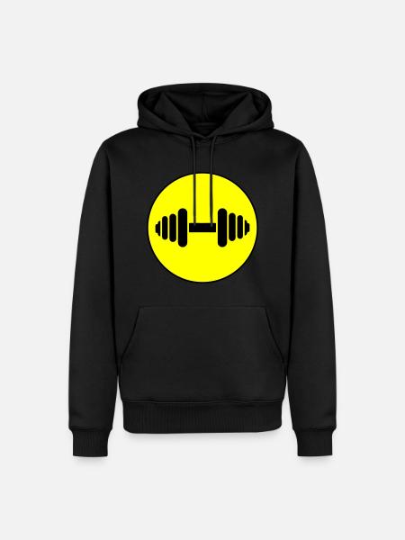 Dumbbell weights icon - Men’s Premium Organic Hoodie - black